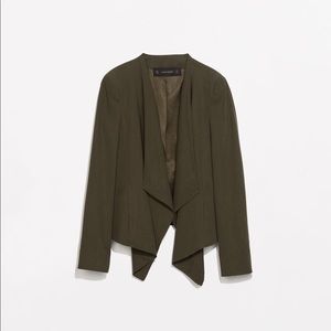 ZARA // Draped Lapel Blazer